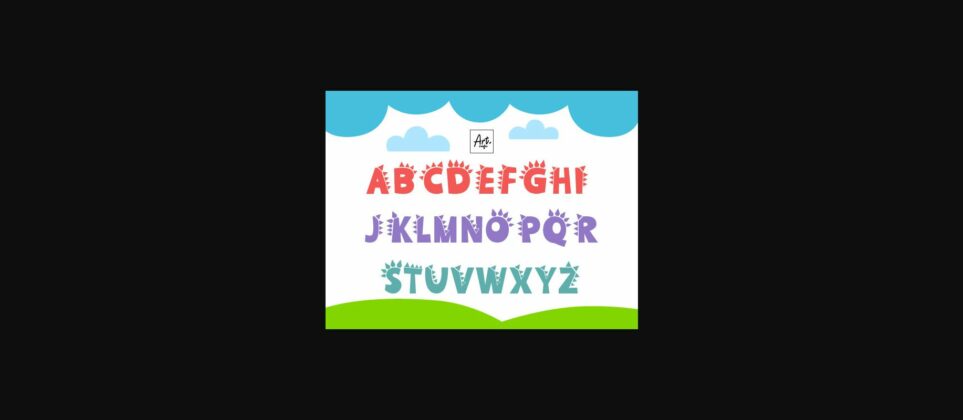 Dinosaur Alphabet Font Poster 2