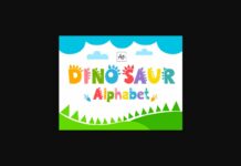 Dinosaur Alphabet Font Poster 1