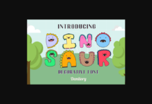 Dinosaur Font Poster 1