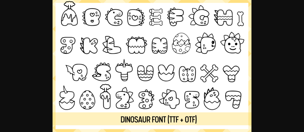 Dinosaur Font Poster 2