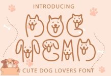 Dog Head Font Poster 1