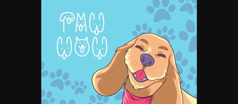 Dog Head Font Poster 5