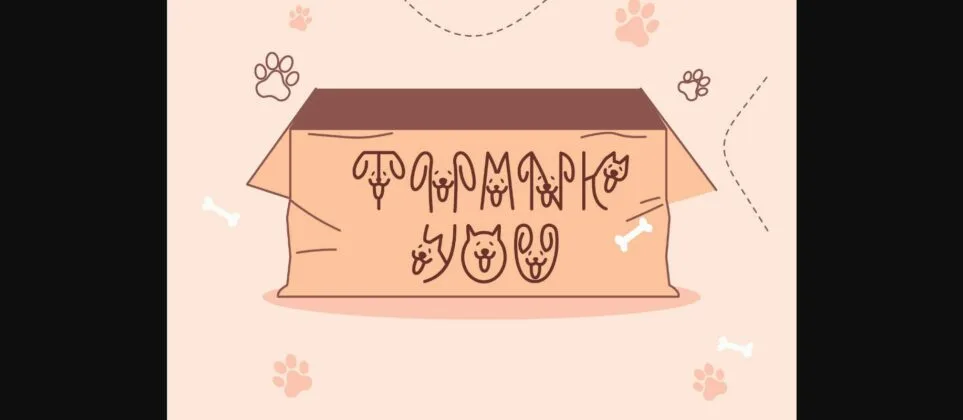 Dog Head Font Poster 7