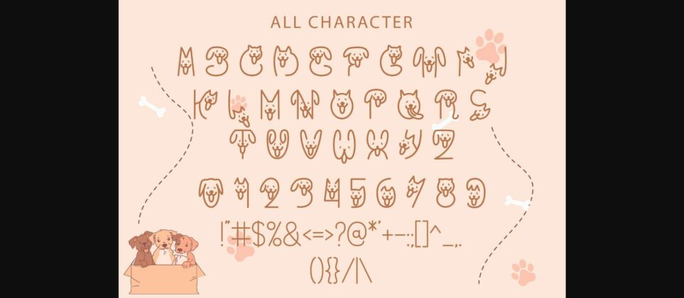 Dog Head Font Poster 8