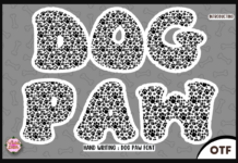 Dog Paw Font Poster 1