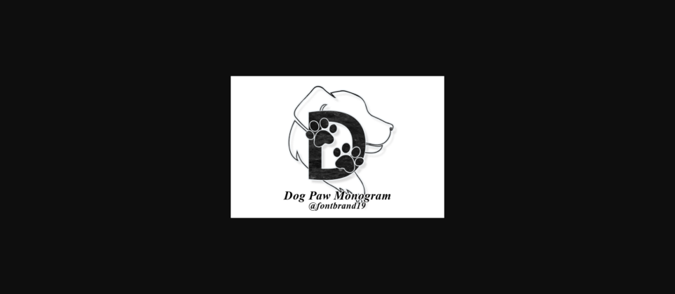 Dog Paw Monogram Font Poster 3