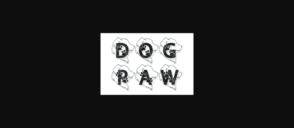 Dog Paw Monogram Font Poster 4