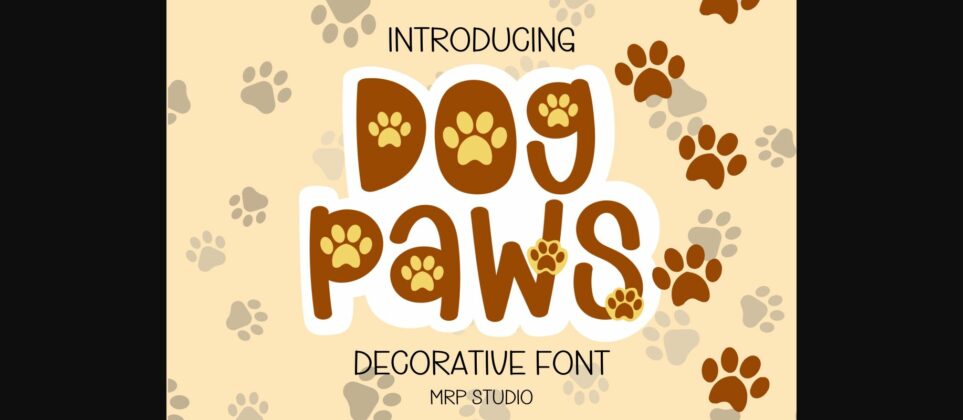 Dog Paws Font Poster 3