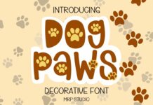 Dog Paws Font Poster 1
