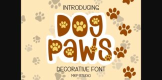 Dog Paws Font Poster 1