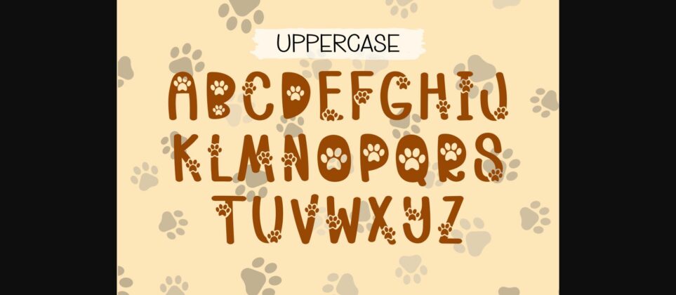 Dog Paws Font Poster 5