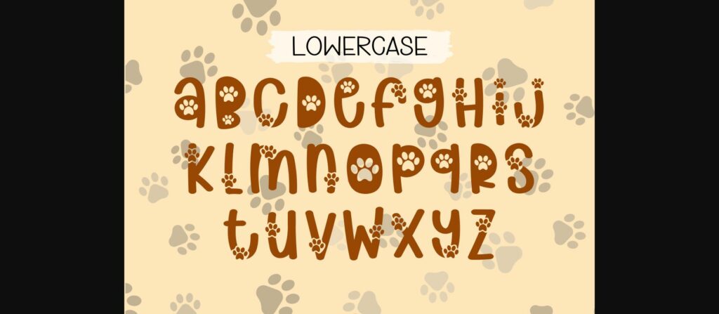 Dog Paws Font Poster 6