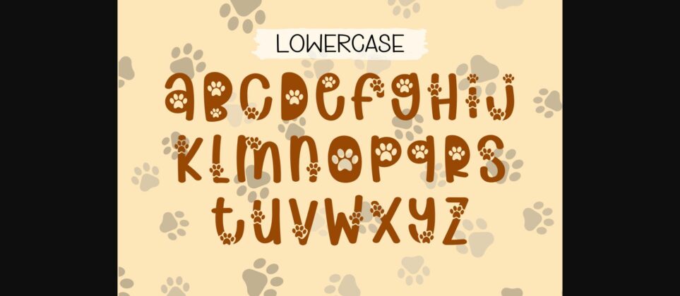 Dog Paws Font Poster 6