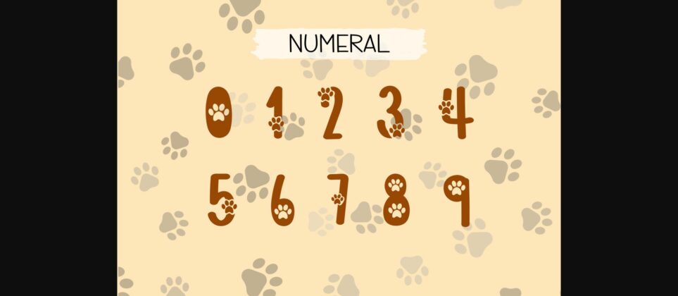 Dog Paws Font Poster 7
