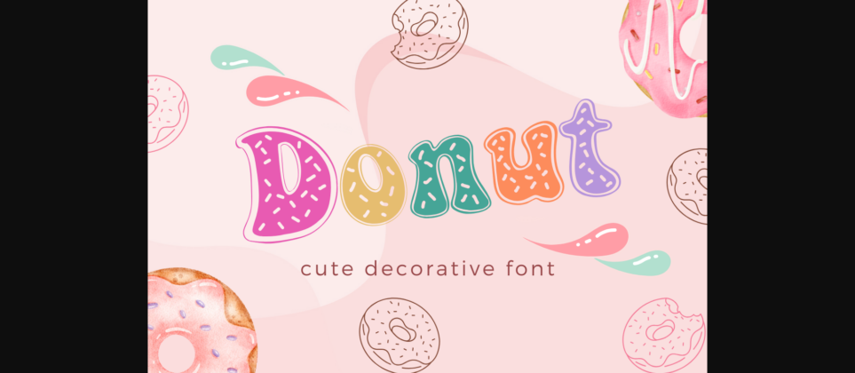 Donut Font Poster 3