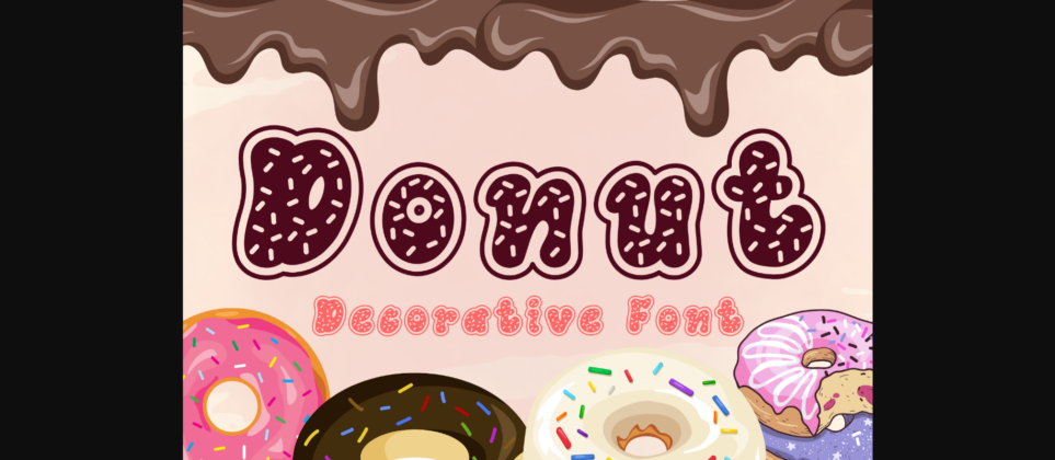 Donut Font Poster 3