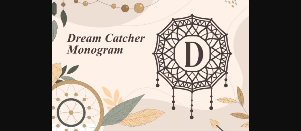 Dream Catcher Monogram Font Poster 3