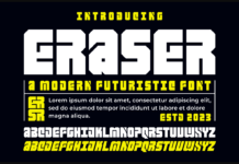 Eraser Font Poster 1