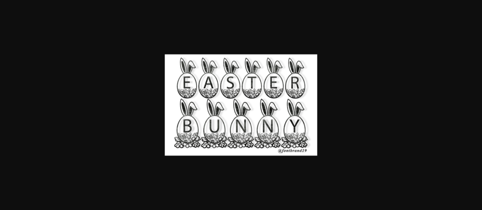 Easter Bunny Font Poster 3