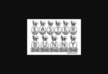 Easter Bunny Font Poster 1