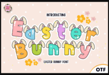 Easter Bunny Font Poster 1