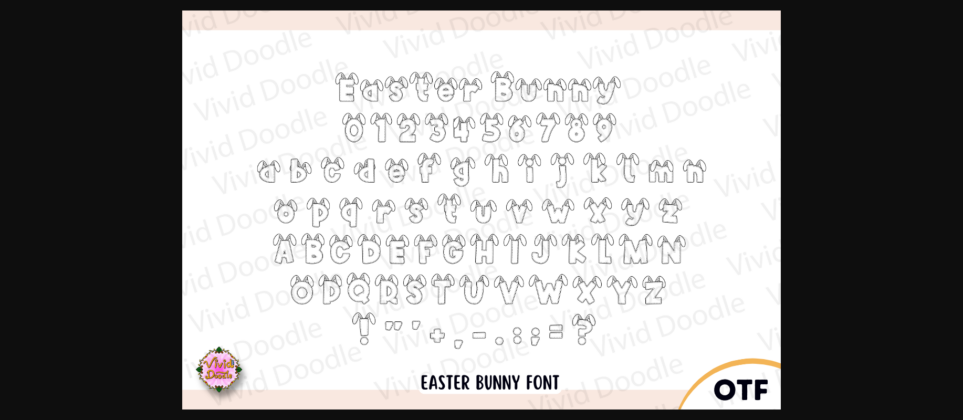 Easter Bunny Font Poster 4