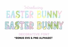 Easter Bunny Font Poster 1