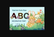 Easter Cute Egg Font Poster 1