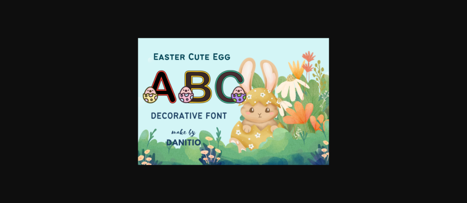 Easter Cute Egg Font Poster 1