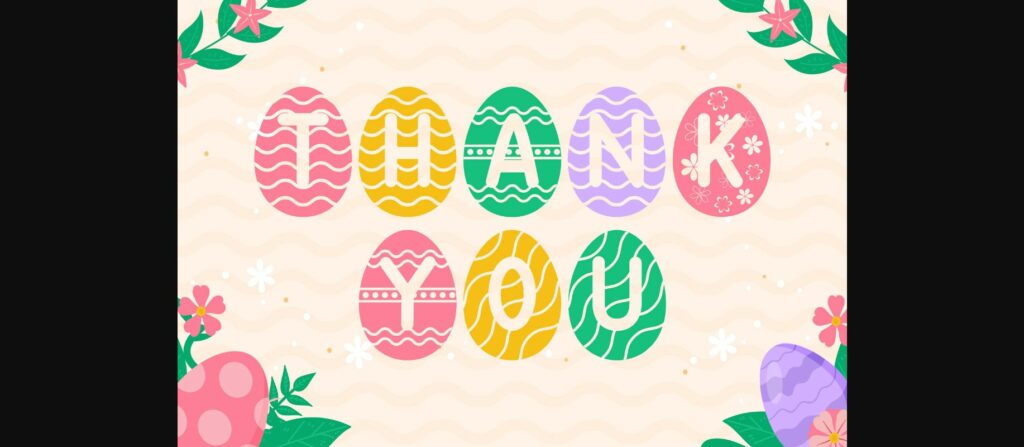 Easter Egg Font Poster 7