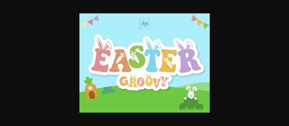 Easter Groovy Font Poster 3