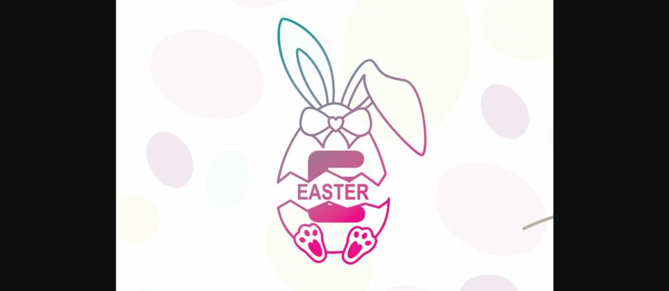 Easter Rabbit Egg Font Poster 3