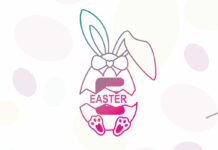 Easter Rabbit Egg Font Poster 1