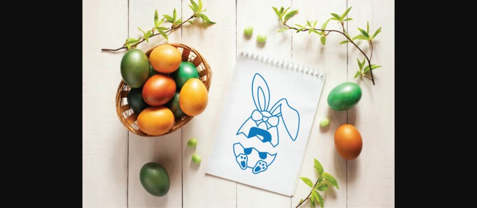 Easter Rabbit Egg Font Poster 6