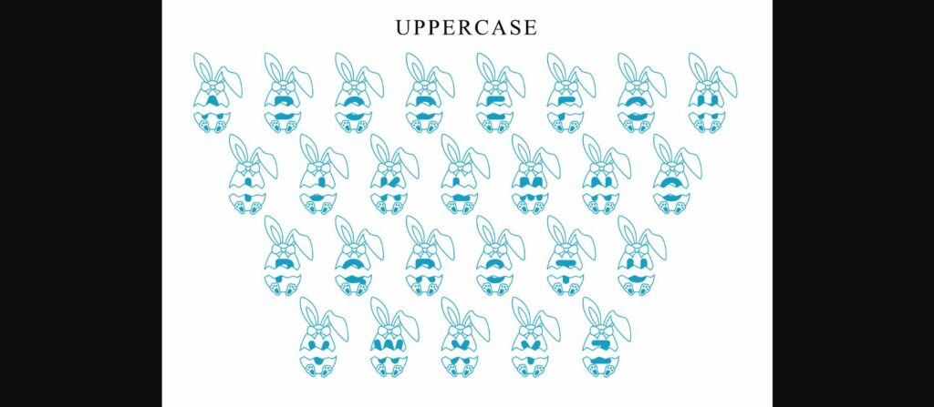 Easter Rabbit Egg Font Poster 7