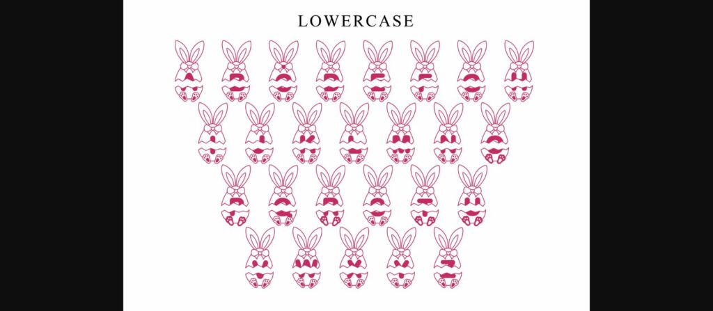 Easter Rabbit Egg Font Poster 8