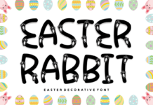 Easter Rabbit Font Poster 1