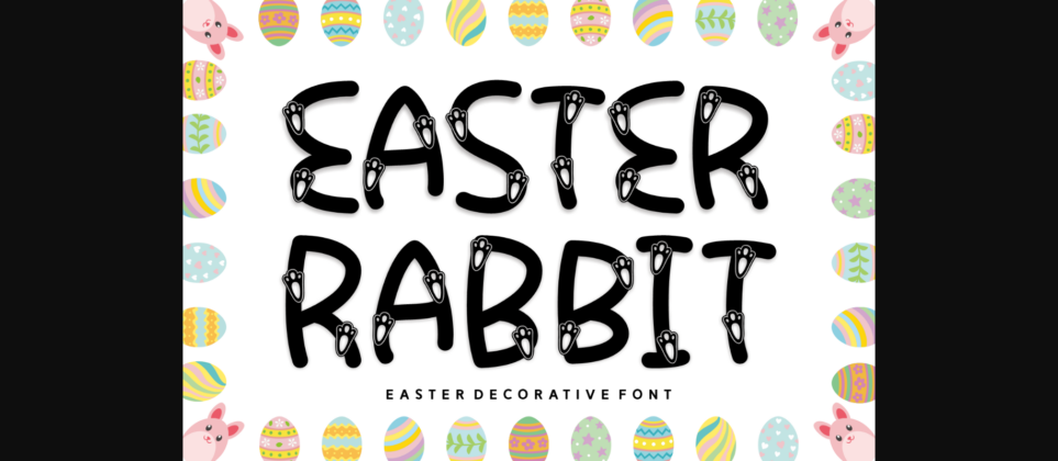 Easter Rabbit Font Poster 1