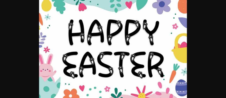 Easter Rabbit Font Poster 5