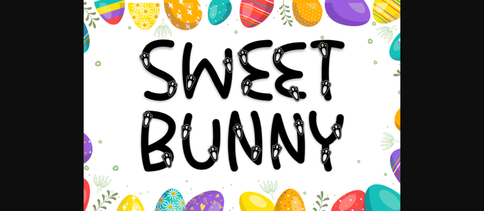 Easter Rabbit Font Poster 6