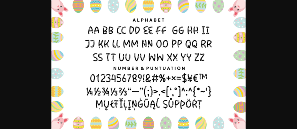 Easter Rabbit Font Poster 7