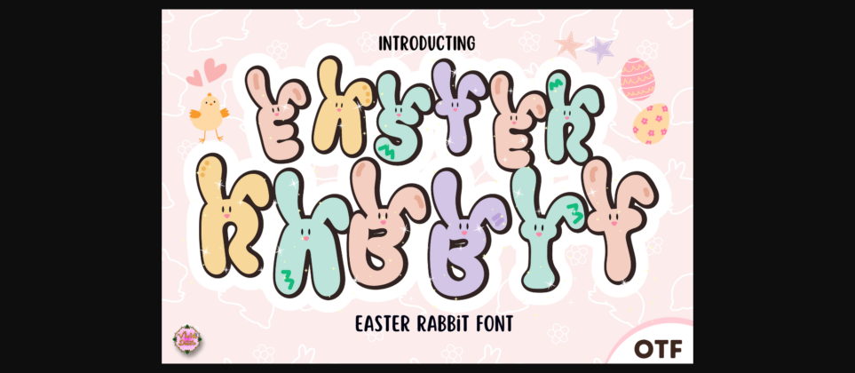 Easter Rabbit Font Poster 3