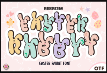 Easter Rabbit Font Poster 1