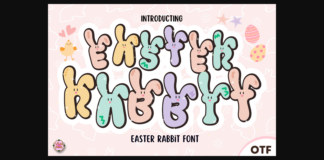 Easter Rabbit Font Poster 1