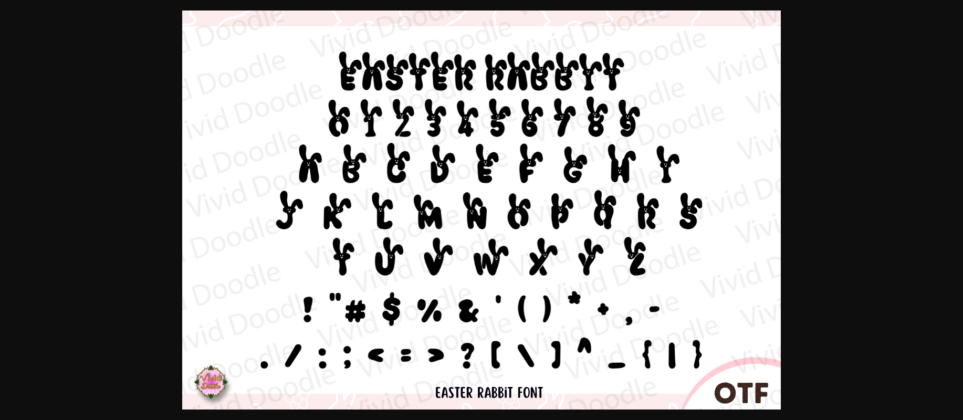 Easter Rabbit Font Poster 4