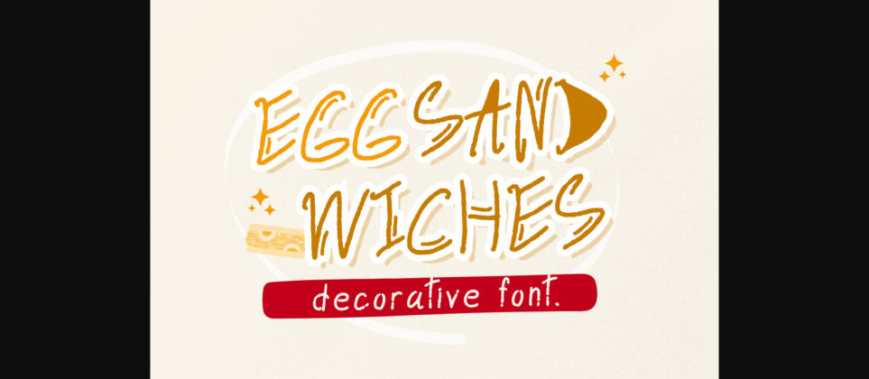 Egg Sandwiches Font Poster 3