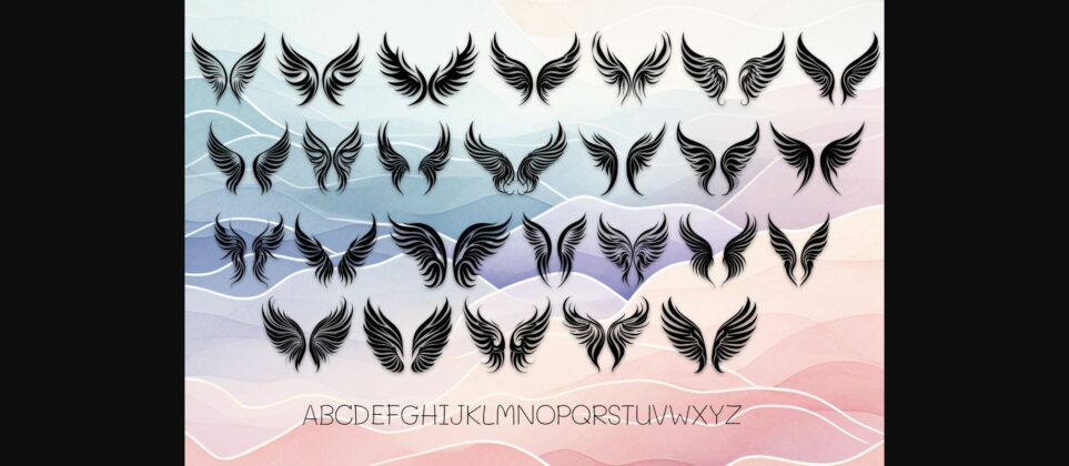 Elegant Wings Font Poster 4
