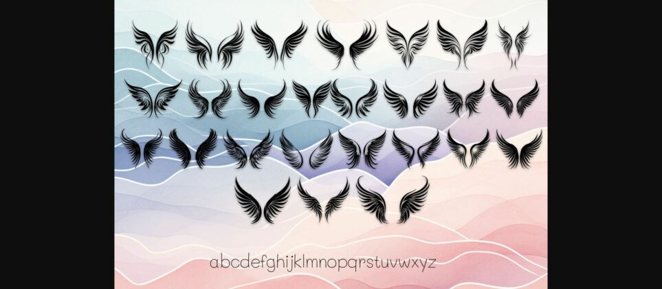 Elegant Wings Font Poster 5