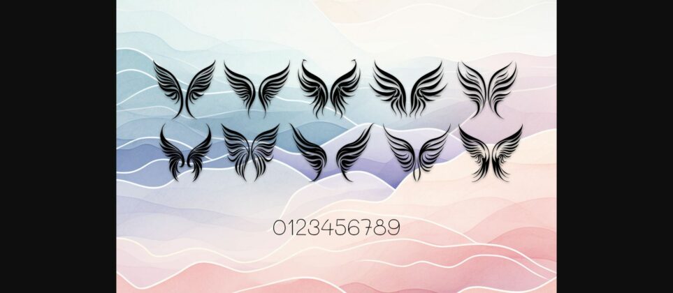 Elegant Wings Font Poster 6