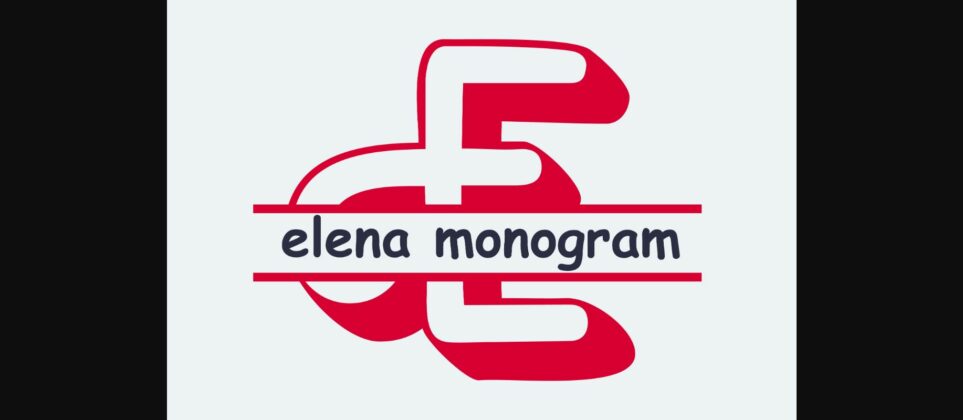 Elena Monogram Font Poster 3